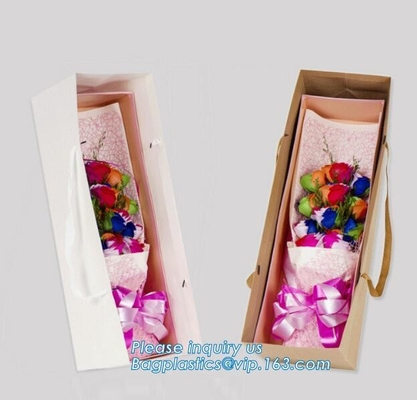 In het groot Duurzame Kleurrijke Douane Gedrukte het Document van de Cake Verpakkende Gift Zak met Bloem, Tote Carrier Gift Bags-bagease pac