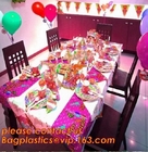De kleurrijke Dekking van Polkadot table cloth plastic tablecloth voor de Partij van de Huwelijksverjaardag levert/Decoratie BAGEASE BAGPLASTI