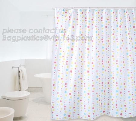 Gordijn van de kleuren overgiet het Veranderende Douche, Polyester 3D GORDIJN, jonge geitjes gordijn, zuivere witte de douchegordijnen van Huisgoederen met plas