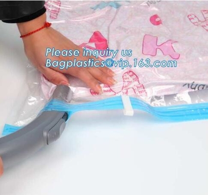 De Ruimtebesparing van de compressiezak, samendrukbare de opslagzak van de vacummverbinding, vacuümreistas zonder klep, bagplastics, pac