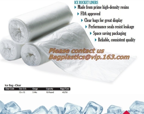Gedrukte ijszakken, Duidelijk, Drawstring, en Draaibanden, zakken op een broodje, ldpe zak, hdpe zakken