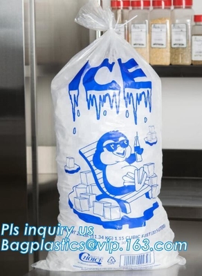 de beschikbare plastic LDPE zak van de ijsblokjediepvriezer met wicket, de Leveranciers van de Ijsblokje Plastic Zak, wicket LDPE ijszak, LDPE trekt