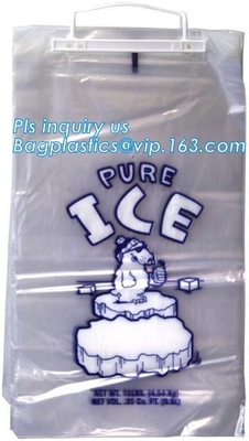 De zakken van het WICKETEDplasticijsblokje, de Zakken van de Ijsblokjediepvriezer, Beschikbare Ijsblokjezak, poly duidelijke vlakke het ijs verpakkende zak van de ijszak