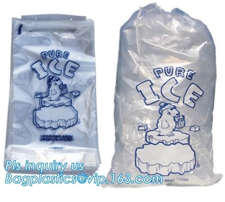 LDPE ijszak op broodje, milieuvriendelijke Wicket-ijszakken, HDPE/LDPE-de diepvriezerzakken van de ijsverpakking op broodje, de zomer koelere ldpe plast