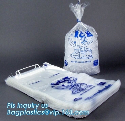 LDPE ijszak op broodje, milieuvriendelijke Wicket-ijszakken, HDPE/LDPE-de diepvriezerzakken van de ijsverpakking op broodje, de zomer koelere ldpe plast