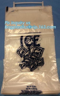 1kg 2kgIce kuberen Bevroren Zak, 10 pond-Ijszakken op Wicket, zak met het nylon drawstring voor brandhout /ice, Voorgedrukt Polyijs B