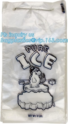 1kg 2kgIce kuberen Bevroren Zak, 10 pond-Ijszakken op Wicket, zak met het nylon drawstring voor brandhout /ice, Voorgedrukt Polyijs B