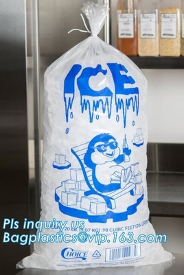 beschikbare ijszak, plastic ijsblokjezak, beschikbare ijs koelere zak, wicket plastic 8 pond-ijszakken, beschikbare plastic wi