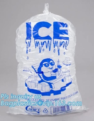 beschikbare ijszak, plastic ijsblokjezak, beschikbare ijs koelere zak, wicket plastic 8 pond-ijszakken, beschikbare plastic wi