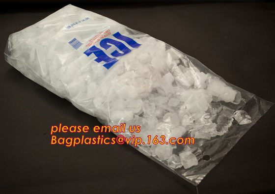 De Leveranciersldpe van China zeer Sterke Plastic Ijszak met Drawstring, lekvrije ijs koelere zak, op zwaar werk berekende plastic ijszak w