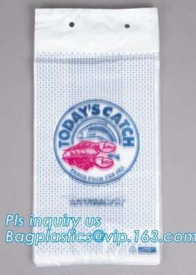 De Leveranciersldpe van China zeer Sterke Plastic Ijszak met Drawstring, lekvrije ijs koelere zak, op zwaar werk berekende plastic ijszak w