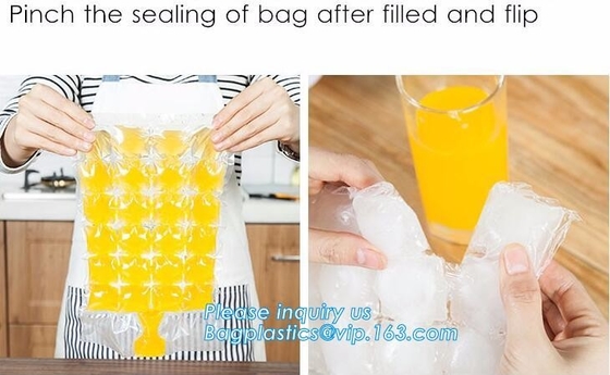 Het beschikbare Ijsblokje Tray Mold Water Injection Cocktail maakt Ijszak, zelfdichtend plastic beschikbaar wijnbier koeler F