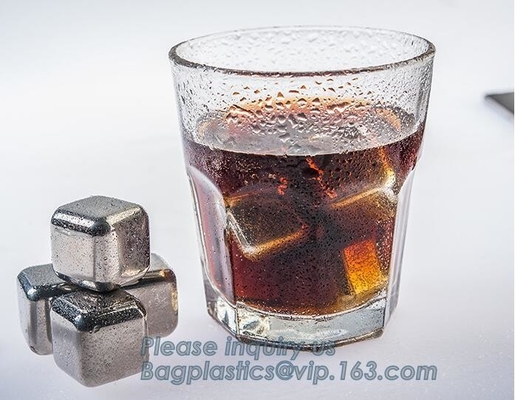 4pcs/set plastic doosijsblokje het koelen steenreeks, van het het Roestvrije staalijsblokje van FDA LFGB van de de Whiskysteen de bartoebehoren, bageas