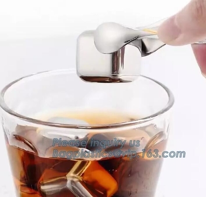 Aangepaste het ijsblokjesteen van de roestvrij staalwhisky, Mini Stainless Steel Ice Cube-de groothandel van de Whiskysteen, bagease, pac