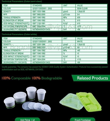 compost plastic het drinken stro voor drankbevordering, sapdrank sraw, voedselrang biologisch afbreekbaar plastic het drinken stro