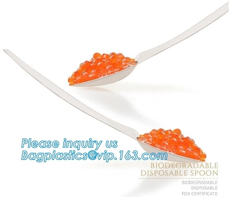 6 van de plastic biologisch afbreekbare het dessertduim lepel van de maïszetmeel materiële lepel PLA, OEM Milieuvriendelijke maïszetmeel Beschikbare plas