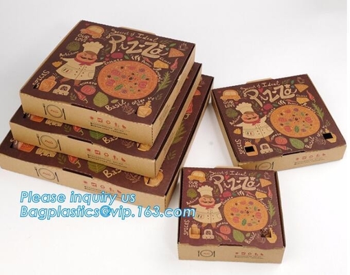 Het hete Verkoop goedkope document pizzavakje, het Gedrukte vakje van de kartonpizza, In het groot douane plooide document Pizzavakje/pizzaverpakking BO