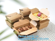 Kraftpapier-Document Lunchvakje voorziet het Beschikbare Saladevakje Voedsel meeneem Verpakkende Vakje, bruin kraftpapier-document lunchvakje van duidelijke winst