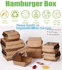 Neem van het voedselcontainers van de Voedselverpakking de Lunchvakje Biologisch afbreekbaar Beschikbaar het Document van Kraftpapier Vakje, bruine kraftpapier-document voedselvakje/Wh