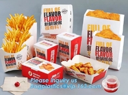 Het vakje van de de ranghamburger van het douane100% voedsel met embleem, het document van het de goede kwaliteitskarton van de Voedselrang vakje, Beschikbare plastic pakketkleur