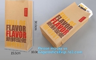 Het vouwbare kraftpapier-document fastfood verpakkingsvakje voor hamburger, van de de douanegrootte van de Fabrieksprijs het embleemdruk haalt kraftpapier-venstergift weg