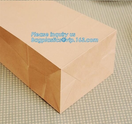 Goedkope aangepaste leuke het document van kraftpapier van de broodkoffie het document van de zakambacht zakken voor gift, de zak van het Kerstmisbrood van de Voedselrang, hete verkooppap