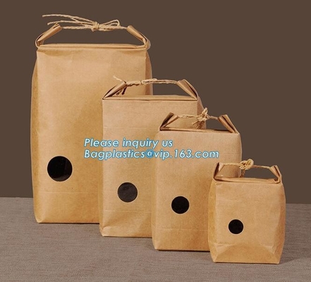 1kg het document van kraftpapier van het rijstpakket verpakkende het voedseldocument van zak bruine kraftpapier zak, 5kg10kg-de plastic verpakkende zak van de rijstzak voor rijst, FL