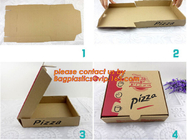 Douane Gedrukt Golfkarton Kringloopdocument Pizzavakje het Document van Douanekraftpapier Pizzavakje, Snel Voedselvakje
