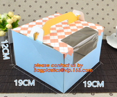 Beschikbare document de cakevakjes van de kartonverjaardag, Voedsel het document van het verpakkings het witte karton vakje van de bakkerijcake met goede kwaliteit