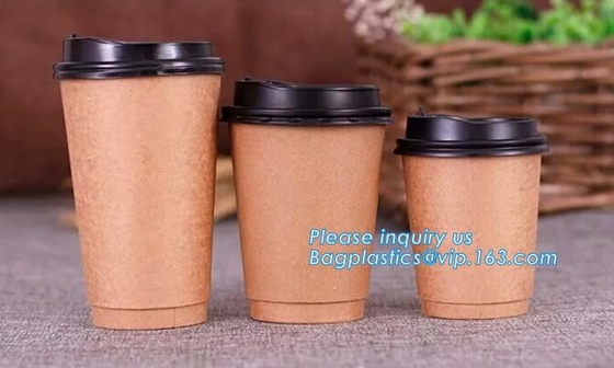 100% biologisch afbreekbare Beschikbare PLA Met een laag bedekte Koffiedocument Kop, de koffiedocument van 9oz hete kop met dekselskoffie om te gaan koppenoem dis