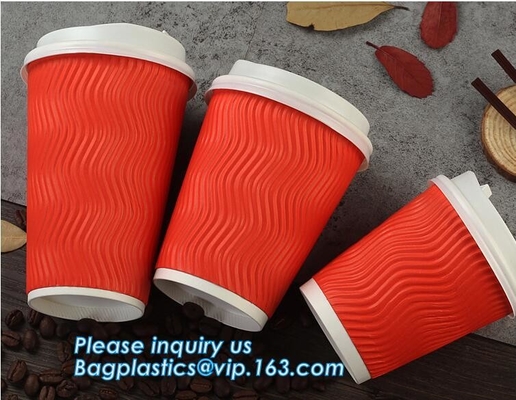 de dubbele muurdocument koffiecup_ douane drukte beschikbare koffiedocument kop met deksels, Beschikbare Document de Douanepa van de Koffiekop
