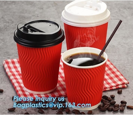 de dubbele muurdocument koffiecup_ douane drukte beschikbare koffiedocument kop met deksels, Beschikbare Document de Douanepa van de Koffiekop