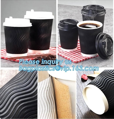 de dubbele muurdocument koffiecup_ douane drukte beschikbare koffiedocument kop met deksels, Beschikbare Document de Douanepa van de Koffiekop