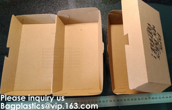 Beschikbaar het Document van F Fluit Golfkraftpapier van de de Gebraden gerechtendriehoek van Voedseltray for hot dog burger Verpakkend de Pizzavakje, Bagease, Bagp