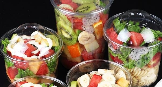 Van de het HUISDIERENpp PS plastic salade van de fabrieksdouane van de de doossalade de kom en de containerdozen, HUISDIER Beschikbare Transparante Milieuvriendelijke Plasti