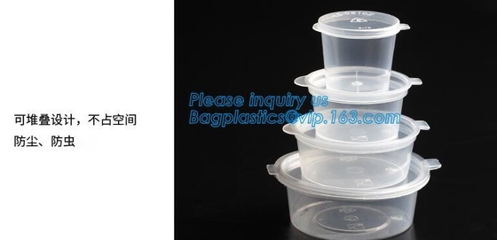 Beschikbare Sauskoppen met van de Opslagcontainers van het Dekselvoedsel van het de Dozenpakket Koppen van Box&Lid de Draagbare Beschikbare Draagbare Plastic