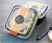 doos van de maaltijd prep bento van het 3 compartimenten de duurzame plastic voedsel, moderne de rang plastic verse doos van het stijlvoedsel/bentodoos/lunchdoos pac