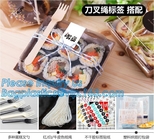 susidoos/sushi/de doos van het Voedselvenster, pp-van de de Lunchdoos van de Microgolfblaar Duidelijke Plastic het Voedselcontainer die met Deksel 650ml verpakken