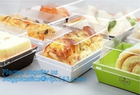 susidoos/sushi/de doos van het Voedselvenster, pp-van de de Lunchdoos van de Microgolfblaar Duidelijke Plastic het Voedselcontainer die met Deksel 650ml verpakken