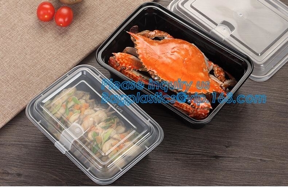 Kom van de de containerfruitsalade van het HUISDIEREN de duidelijke plastic voedsel beschikbare, beschikbare voedsel verpakkings plastic kommen met dekselsbagplasti