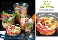 1000ML van de de containersoep van het salade de beschikbare plastic voedsel kom van de de komnoedel, de Douane Transparant Beschikbaar Plastic FA van de Voedselrang