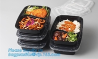 Dienbladen van de Sushitray set full printed sushi van de voedselrang passen de Plastic met Deksels Beschikbaar, beschikbaar verpakkings plastic voedsel aan