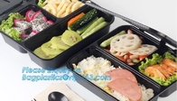 De beschikbare Plastic van de de doosdruk van de voedsellevering Sushi Tray For Food Packaging, HEUPEN Materieel Beschikbaar Zwart Plastic Voedsel