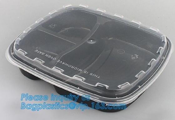 De witte Ronde Plastic pp-bentodoos van de Voedselcontainer verwarmde de beschikbare doos van de microgolflunch, van de storoagedoos van voedselbento bageasepa