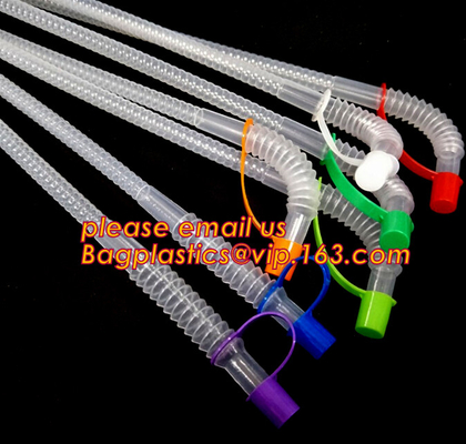 Het plastic Water Straw Bottle van Tuimelschakelaarspace sports drinking met Sportenstro, het drinken krommingsstro, flexistro, flessenstro