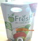speciale gevormde verse vruchtensap plastic zak/baby het drinken verpakkingszakken, gedrukt plastic tribune omhoog vers bevroren fruit