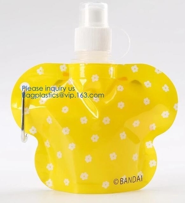 Vouwbare de Zak480ml Milieubescherming van de Waterfles Opvouwbare Draagbare van het de Sportenwater van de Waterzak de flessen480ml bageas