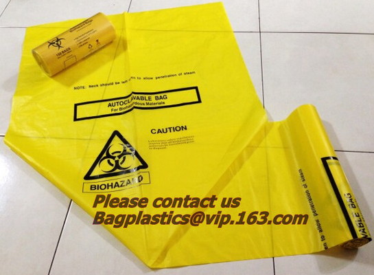 De Zak van het autoclaafafval, Specimenzakken, Autoclavable Zakken, Zakken, Cytotoxic Afvalzakken, Autoclavable Biobag, Biohazard