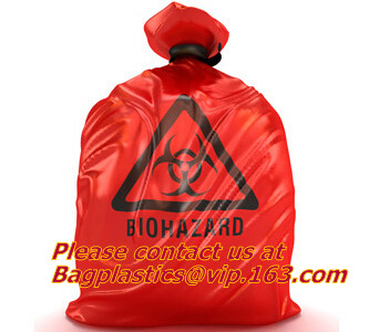 Medische Biohazard-Afvalvuilniszak, biohazard drawtape vuilniszak, het ziekenhuisvuilniszak, biohazardous afvalzak, bageas
