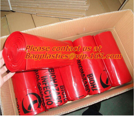 Medische Biohazard-Afvalvuilniszak, biohazard drawtape vuilniszak, het ziekenhuisvuilniszak, biohazardous afvalzak, bageas